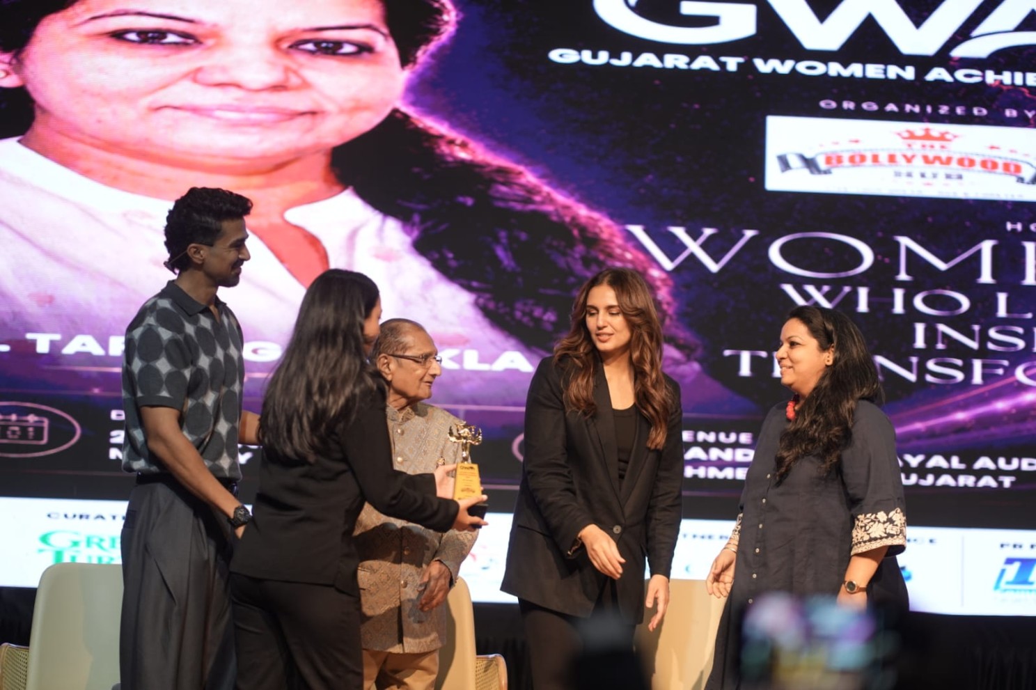 On stage at the Gujarat Women Achiever Awards 2026